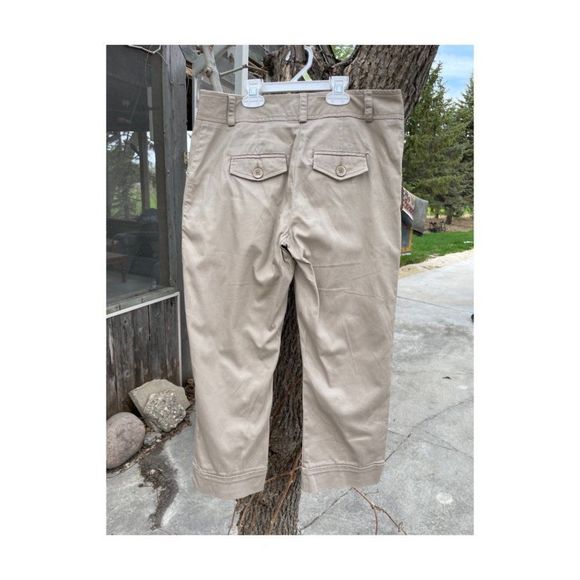 Reitmans Beige Crop Pants Capri Mid Rise Cuffed Stretch Sz 5 - Picture 3 of 8